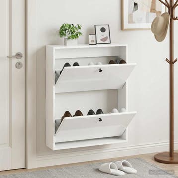 vidaXL Wandgemonteerde Schoenkast BREDA 71 x 17 x 86 cm, Verzenden, Nieuw