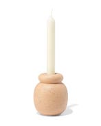 HEMA Kandelaar 8.5x10cm keramiek lichtbruin, Verzenden, Nieuw, Bruin