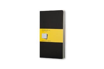 Moleskine Squared Cahier L - Black Cover (3 Set), Verzenden, Nieuw
