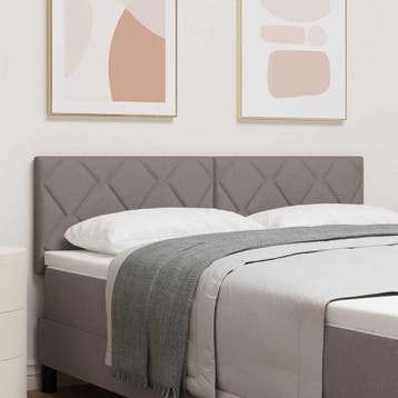vidaXL Hoofdbord Taupe Stof, Verzenden, Nieuw, Stof