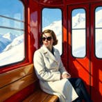 Le Yack - Red Carriage - Hand signed, Antiek en Kunst