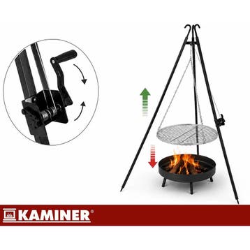 Kaminer Driepoot tuinbarbecue 190 cm met roestvrijstalen..., Ophalen of Verzenden, Nieuw