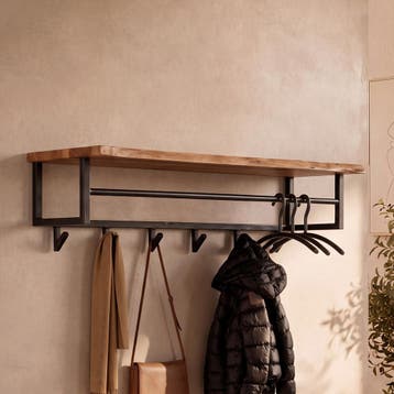 *WOONWINKEL* Kapstok Met Houten Plank, Verzenden, Nieuw