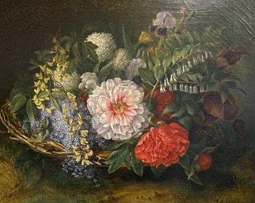 Rudolphina Swanida Wildrik (1807–1883) - Bloemstilleven met, Antiek en Kunst