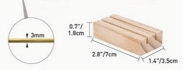 Houten standaard double row base geschikt voor metalen, Ophalen of Verzenden, Nieuw