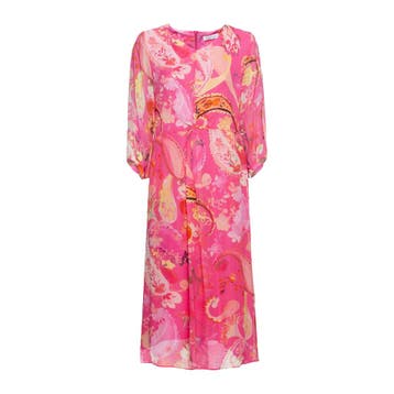 Louis and Mia • roze midi jurk • 36, Verzenden, Louis and Mia, Nieuw, Roze