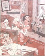 Spotprent over het vertrek van Henri Marchant bij de VDB, Verzenden