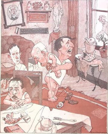 Spotprent over het vertrek van Henri Marchant bij de VDB, Antiek en Kunst, Verzenden