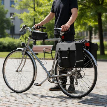 Set fietstas George en frametas, waterafstotend, Verzenden, Nieuw