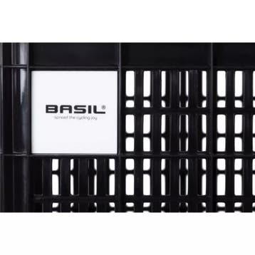 Basil Fietskrat L - 40L - Gerecycled Kunststof - Zwart -..., Ophalen of Verzenden, Nieuw