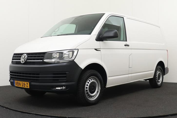 Volkswagen Transporter 2.0 TDI Highline, Auto's, Bestelauto's, Dealer onderhouden, Lease, Zwart, Handgeschakeld, Wit, Financial lease