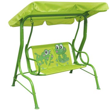 vidaXL Kinderschommelstoel groen, Tuin en Terras, Tuinbanken, Verzenden, Nieuw