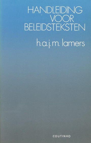 HANDLEIDING VOOR BELEIDSTEKSTEN - H.A.J.M. Lamers, Verzenden, Zo goed als nieuw, H.A.J.M. Lamers