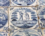 Achtentwintig aardewerken tegels, Holland, 18e eeuw (28), Antiek en Kunst