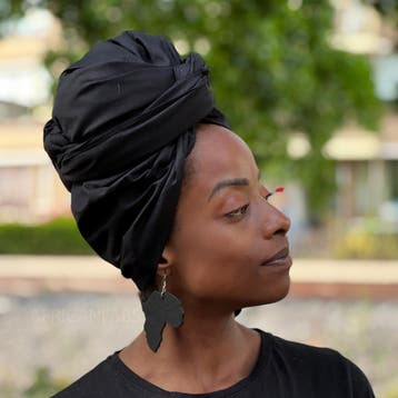 Zwarte hoofddoek / Zwarte headwrap, Kleding | Dames, Ophalen of Verzenden, Nieuw