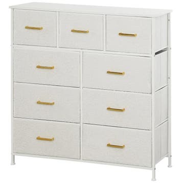 TRUUSK Ladekast Sideboard met 9 Stoffen Laden - Werkblad - H, Huis en Inrichting, Verzenden, Nieuw