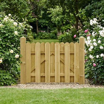 vidaXL Tuinpoort 100 x 75 cm Massief grenenhout Groen, Tuin en Terras, Tuinpoorten, Verzenden, Nieuw