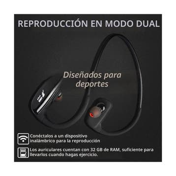 Cyboris draadloze hoofdtelefoon sportzwemmen headset Blue..., Verzenden, Nieuw