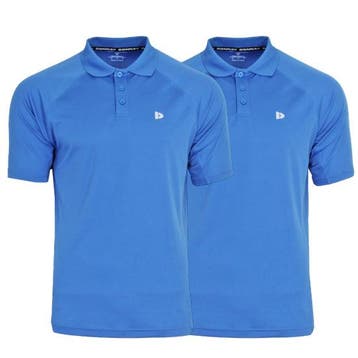 Donnay Donnay Heren - 2-Pack - Sport Polo Bjorn - True Blue, Verzenden, Nieuw