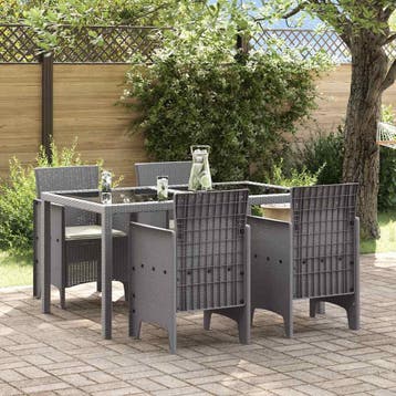 vidaXL Tuinstoel 4 st Lichtgrijs Polypropyleen, Tuin en Terras, Verzenden, Nieuw