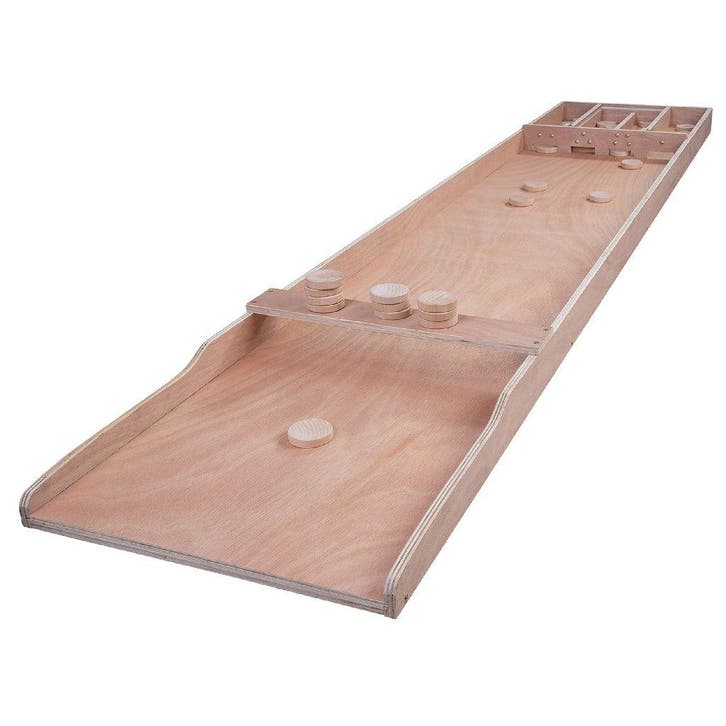 Longfield Wedstrijd Sjoelbak 200x41 cm - Met Stenen, Kinderen en Baby's, Speelgoed | Overig, Nieuw, Ophalen of Verzenden
