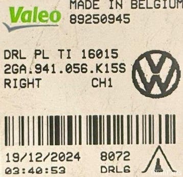 Volkswagen T-roc 2GA LED rechter dagrijverlichting rechts, Ophalen, Gebruikt