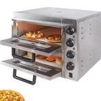 Dubbele Pizza Oven RVS Elektrisch Dubbeldeks Timer, Witgoed en Apparatuur, Ovens, Verzenden, Nieuw