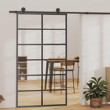 vidaXL Schuifdeur met beslag 102x205 cm aluminium en, Doe-het-zelf en Verbouw, Verzenden, Nieuw
