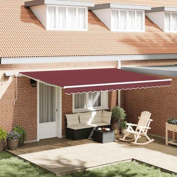 vidaXL Luifel handmatig uittrekbaar met LED 450x300 cm, Verzenden, Nieuw