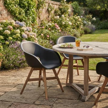 Karlstad dining tuinstoel kunststof zwart, Ophalen of Verzenden, Nieuw, Kunststof