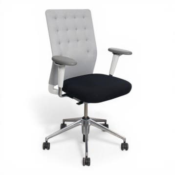 Vitra ID Trim bureaustoel met lendensteun, zwart-grijs-ch..., Ophalen of Verzenden, Ergonomisch, Gebruikt