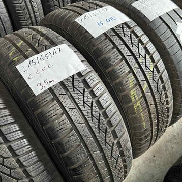 2 x Continental 215-65-17 Winterbanden 9,5mm, 17 inch, Band(en), Personenwagen, Gebruikt