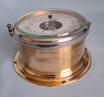 Schatz - Weerstation - Messing, Glas - Barometer/, Antiek en Kunst