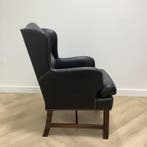 vintage Arne Norell leren fauteuil, zwart, Huis en Inrichting, Stoelen, Gebruikt, Zwart, Leer, Ophalen of Verzenden