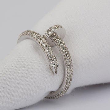 Verlovingsring - 14 karaat Witgoud - 0.98ct. tw. Diamant
