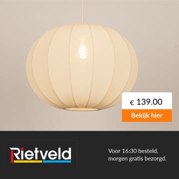 Rietveld-Hanglampen-Geel-Stof, Verzenden, Nieuw