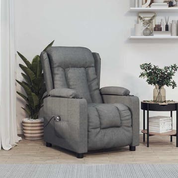 vidaXL Fauteuil elektrisch verstelbaar stof donkergrijs, Verzenden, Nieuw