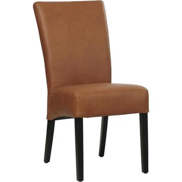 Set van 4 Leren eetkamerstoelen Just - Rancho Cognac, Huis en Inrichting, Ophalen of Verzenden, Nieuw, Leer