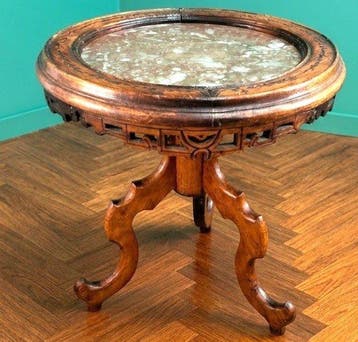 Salontafel - hout , marmer