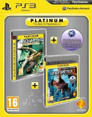 Uncharted: Drakes Fortune & Uncharted 2: Among Thieves PS3, 1 speler, Ophalen of Verzenden, Zo goed als nieuw, Vanaf 16 jaar