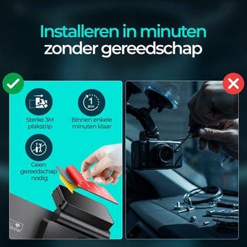 Dual Dashcam - Voor Auto - Camera Voor en Achter - 4K - Full, Verzenden, Zo goed als nieuw
