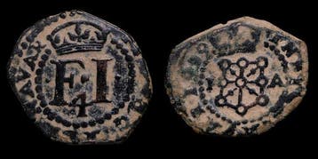 Spanje. Filips IV. 4 Cornados 1629, Pamplona Mint (Zonder