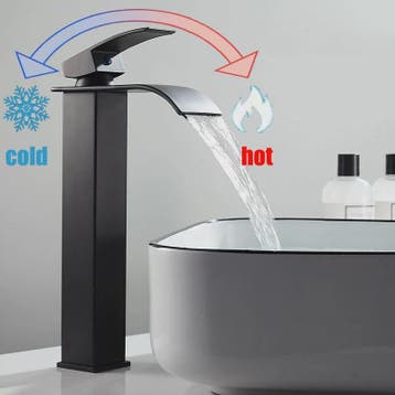 Waterval Wastafelkraan - Dubbele Bediening Warm & Koud - Sti, Doe-het-zelf en Verbouw, Sanitair, Verzenden, Nieuw