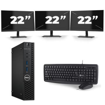 Dell Optiplex 3050  -   i5-7e  - 8GB  - 256GB  + 3x 22 inch, Computers en Software, 7e Generatie, Qwerty, Verzenden, 8 GB