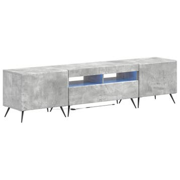 vidaXL 5-delige LED TV-kast Betongrijs Bewerkt hout, Minder dan 50 cm, Verzenden, Nieuw, Minder dan 100 cm