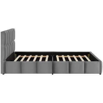 Stoffen bed Shirley met lattenbodem, draagkracht 250 kg, Witgoed en Apparatuur, Overige Witgoed en Apparatuur, Verzenden, Nieuw