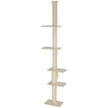 TRUUSK Krabpaal Plafondhoog 225-275 cm - Kattenboom met Plat, Verzenden, Nieuw