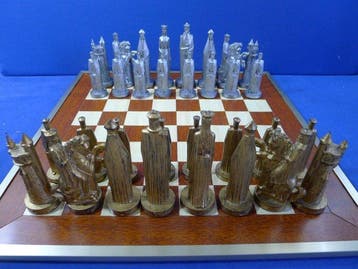 Vintage Jeu déchecs Ganine USA -1962- signé- avec echiquier