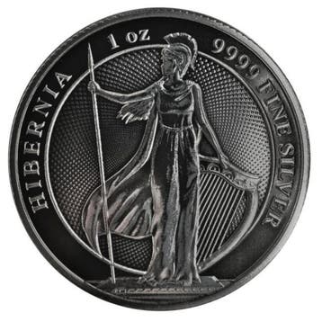 Tokelau. 2 Dollars 2022 1oz Tokelau Hibernia Antique Silver