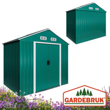 Tuinschuur Groen Metaal 200x135x190cm (Schuurtjes-Rekken), Tuin en Terras, Tuinhuizen, Verzenden, Nieuw